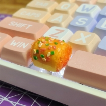 1pc Scallion Meat Floss Bread Artisan Clay Food Keycaps MX for Mechanical Gaming Keyboard